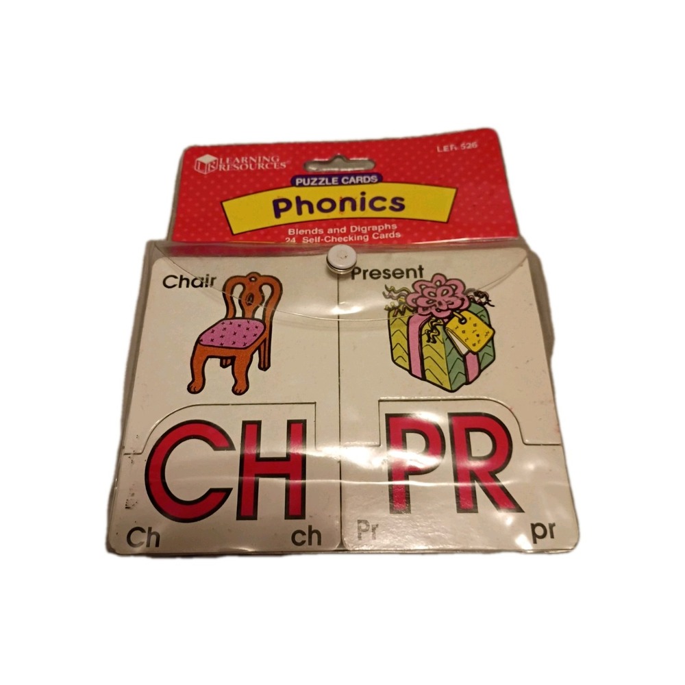 Learning Resources Phonics Puzzle Cards Blends Digraphs LER 526 Educational Toy